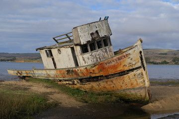 old fishing boat in the sea