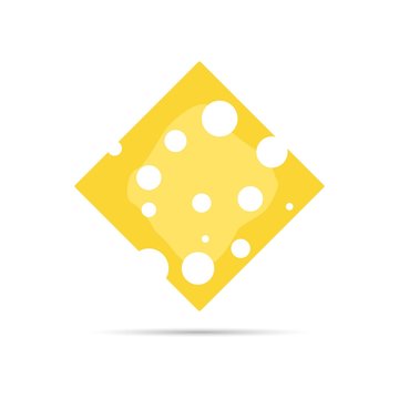 cheese icon. slice of cheese in the cut. Vector
