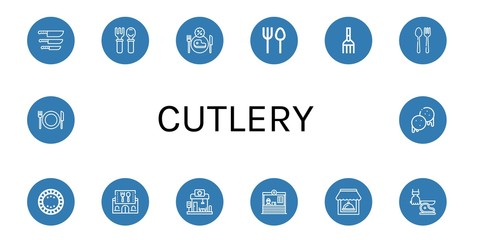 Set of cutlery icons