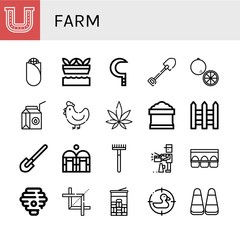 Set of farm icons