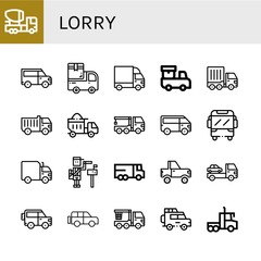 Fototapeta premium lorry icon set