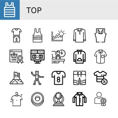 Set of top icons