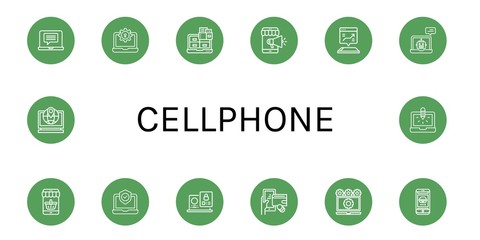 Set of cellphone icons