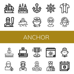 Set of anchor icons