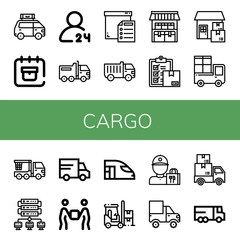 cargo icon set
