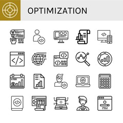 optimization icon set