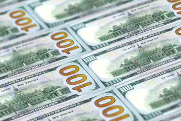 USD. Closeup American dollars banknotes background