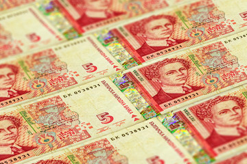 BGN. Money of Bulgaria. Bulgarian banknotes background