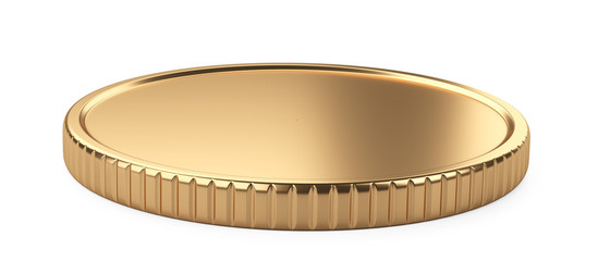 Golden coin - template. Banking concept. Graphic element.