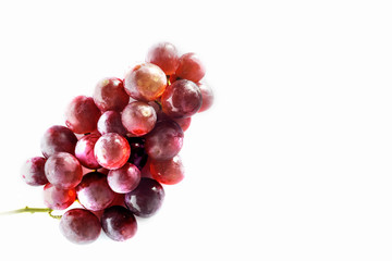 bunch of grapes, on a white background