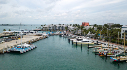 Aerial view on Key West city in state of Florida