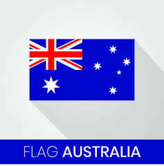 Obraz na płótnie Canvas Flag of The Australia With Shadow