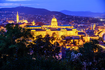 Fototapeta na wymiar Buda Castle is the historical castle and palace complex of the Hungarian kings in Budapest.