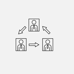 Workflow vector icon. Lined flat sign for mobile concept and web design. Workflow glyph icon. Symbol, logo illustration. Vector graphics