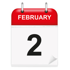 Daily calendar February day 2