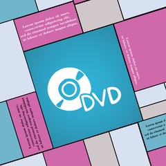 dvd icon sign. Modern flat style for your design. 