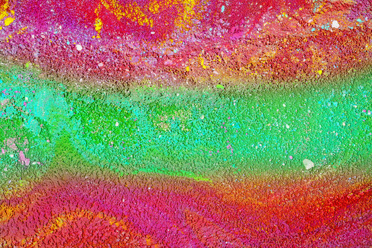 Abstract colored background from spilled paints closeup © potas