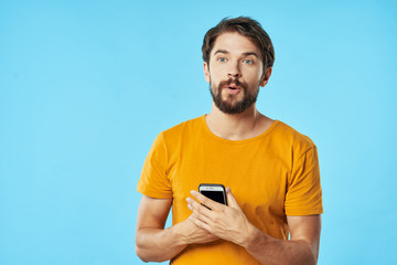 young man with mobile phone