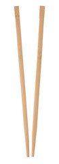 wooden chopsticks isolated on white background