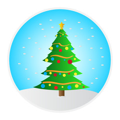 Isolated christmas tree icon. Christmas season -. Vector