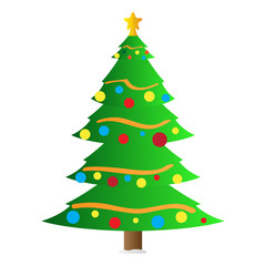 Isolated christmas tree icon. Christmas season -. Vector