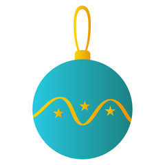 Obraz premium Isolated decorated christmas ball icon - Vector illustration