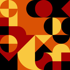 Obraz premium Abstract geometric retro design. Vector seamless pattern