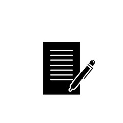 Contract vector icon. Filled flat sign for mobile concept and web design. Contract glyph icon. Symbol, logo illustration. Vector graphics