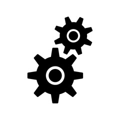 Gears icon, system settings symbol. Cogwheel pictogram.