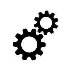 Gears icon, system settings symbol. Cogwheel pictogram.
