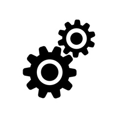 Fototapeta premium Gears icon, system settings symbol. Cogwheel pictogram.