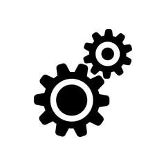 Gears icon, system settings symbol. Cogwheel pictogram.