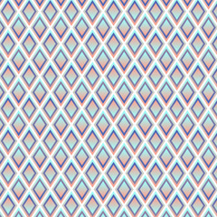 Sophisticated diamond seamless pattern with gradients - blue, ornage, aqua, teal, purple