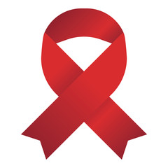 World Aids Day. Red ribbon symbol. Awareness and prevention hiv. Medical healthcare concept. Human support and protection. Celebrated annual in December 1. Poster, banner and background. Vector