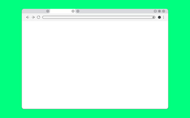 Simple white Web browser window with a green background.