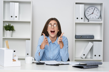 young woman in office