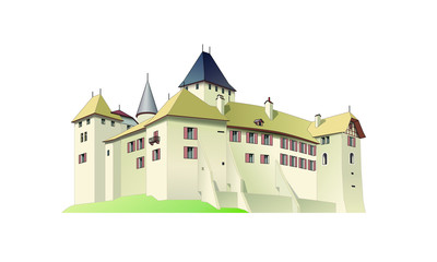 Obraz na płótnie Canvas 3D drawing of the castle of 