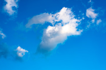 Blue sky with white clouds