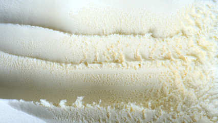 Vanilla ice cream surface, Top view Blank for design..