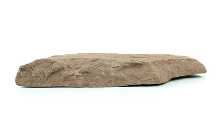 Stone isolated on white background, texture of stone wall corrosion or grunge stone texture use for...
