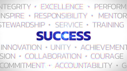 Success - Highlighted Concept Buzzwords