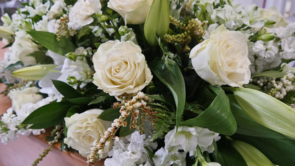 Fototapeta na wymiar beautiful flower bouquet, petals or arrangement