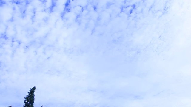 Layers of geoengineered sky where the bottom layer has spread into homomutatus clouds and the top layer still has intact chem trails. The clouds are made with aluminum in order to reflect the sun back