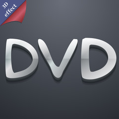dvd icon symbol. 3D style. Trendy, modern design with space for your text . Rastrized