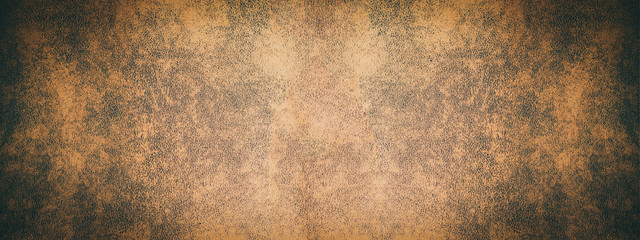 Old brown rustic leather texture - Panorama background long