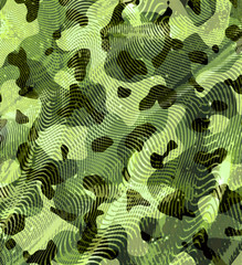 Complex jungle green camouflage pattern