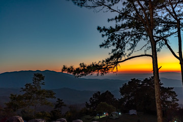 Naklejka premium sunset on the beach