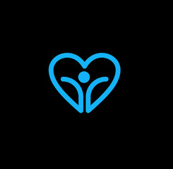 love and people logo vector download