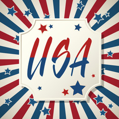Obraz premium American Independence Day patriotic greeting card