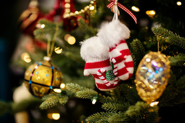 Closeup of a Christmas tree
